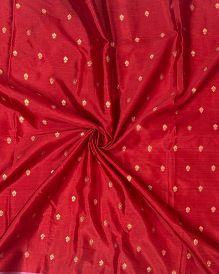 Red n light pink small semi Kanchi-12 saree