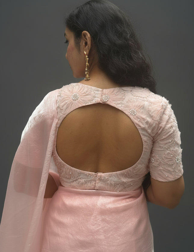 “Pearl” Peach party wear saree