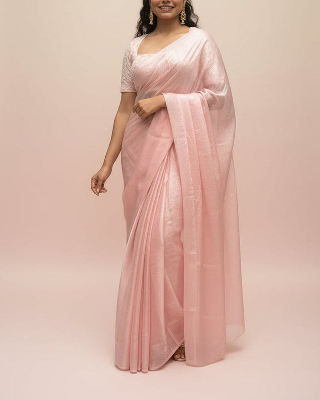 “Pearl” Peach party wear saree