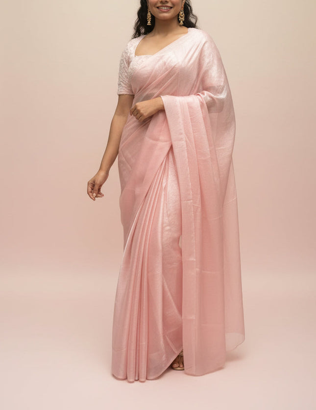 “Pearl” Peach party wear saree