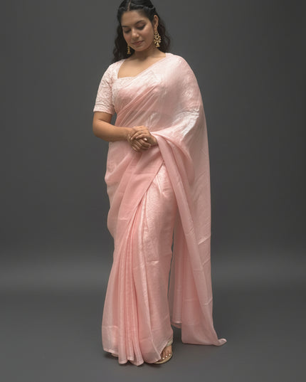 “Pearl” Peach party wear saree