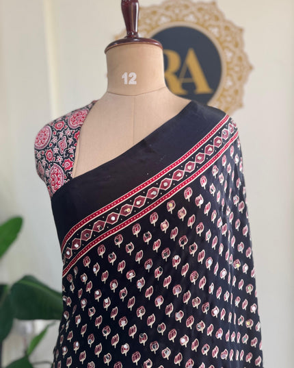Black Mirror work party wear saree MW101