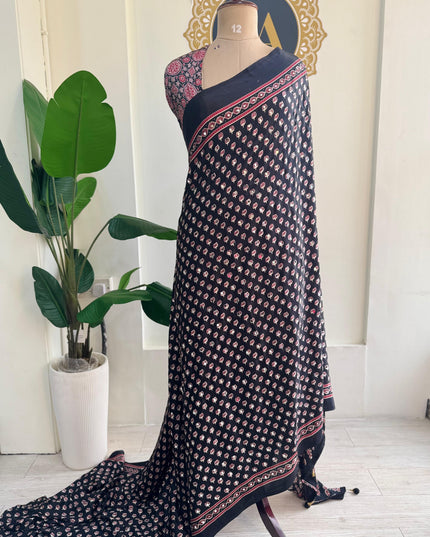 Black Mirror work party wear saree MW101
