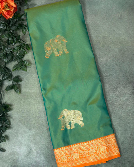 Pastel green soft silk-101 saree