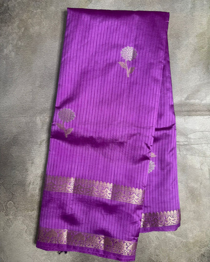 Gulika Royal Violet Tussar Saree - ST102