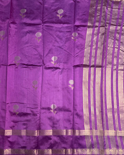 Gulika Royal Violet Tussar Saree - ST102