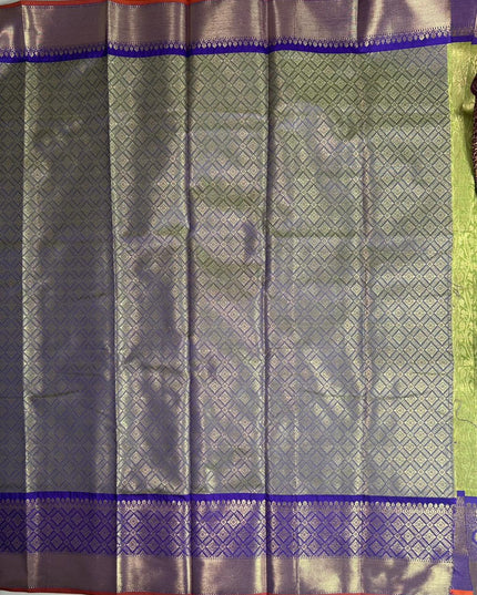 Green semi kanchi 102 silk saree