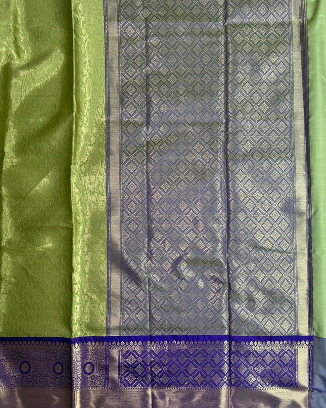 Green semi kanchi 102 silk saree