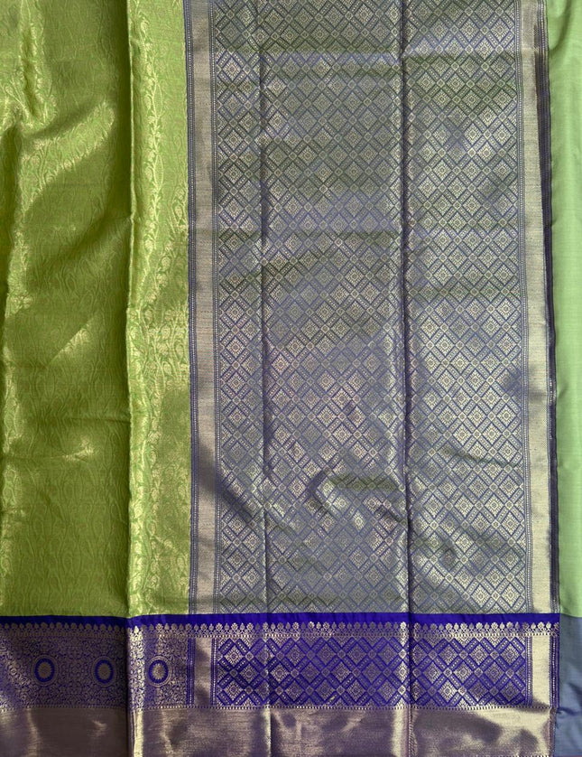 Green semi kanchi 102 silk saree