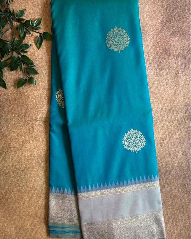 Royal Teal Motif - Deep Teal Soft silk 102