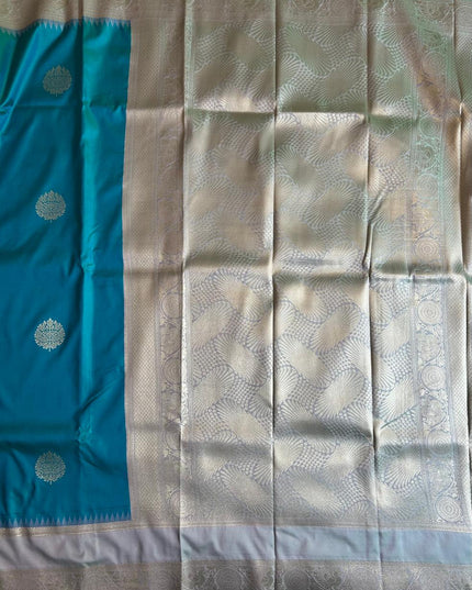 Royal Teal Motif - Deep Teal Soft silk 102