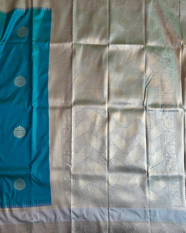 Royal Teal Motif - Deep Teal Soft silk 102
