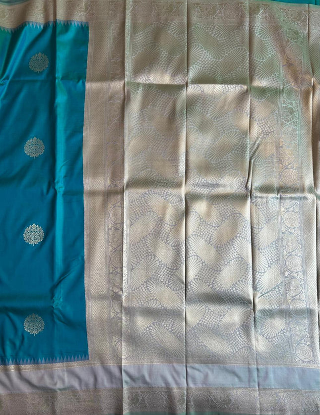 Royal Teal Motif - Deep Teal Soft silk 102