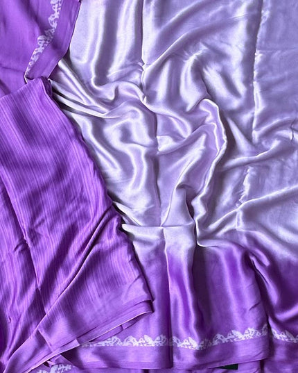 2D Light purple satin crepe 103 saree