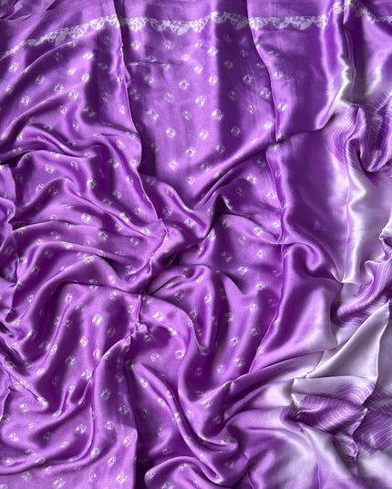 2D Light purple satin crepe 103 saree