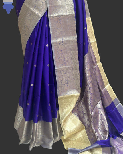Blue small butta kanchi 104 silk saree