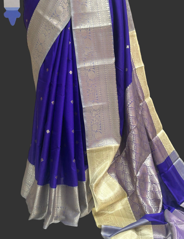 Blue small butta kanchi 108 silk saree (Ashu)