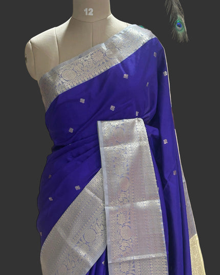 Blue small butta kanchi 104 silk saree