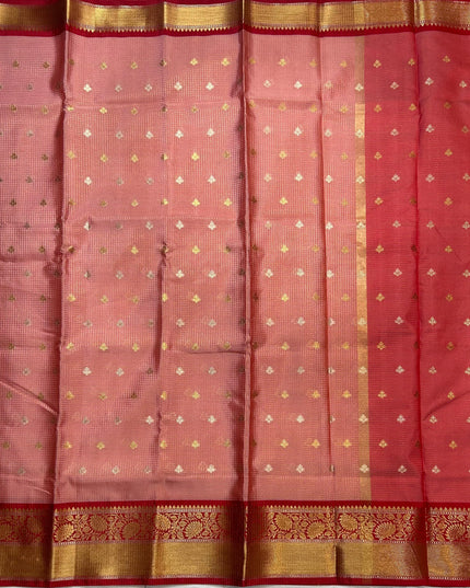Pastel pink small semi Kanchi-105 saree