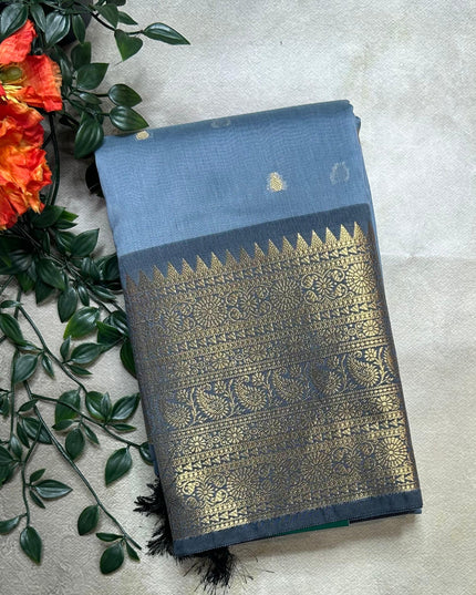 Grey small butta chanderi saree -105 saree