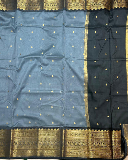 Grey small butta chanderi saree -105 saree