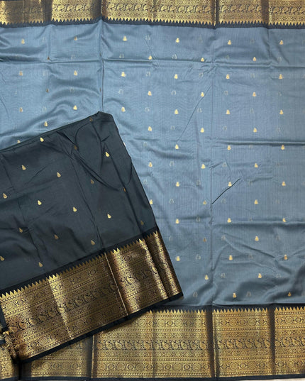 Grey small butta chanderi saree -105 saree