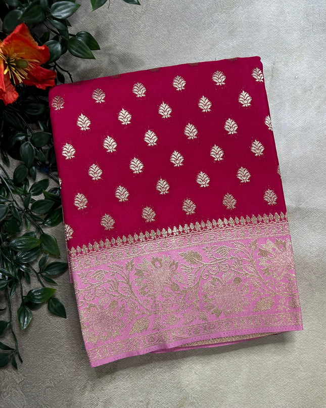 Rani pink n light pink 2 semi georgette SG105  saree