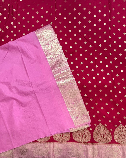 Purple n pastel green semi georgette SG105 saree