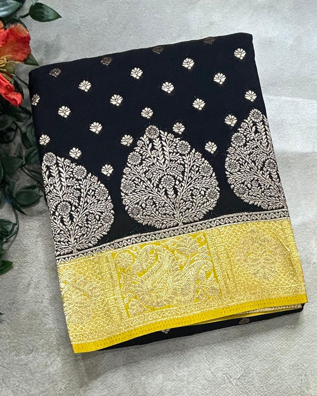 Rani pink n light pink semi georgette  SG105 saree