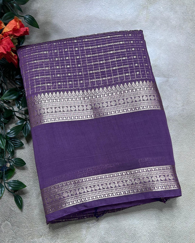 Pastel purple soft tussar crepe ST106 saree