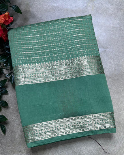 Pastel green soft tussar crepe ST106 saree