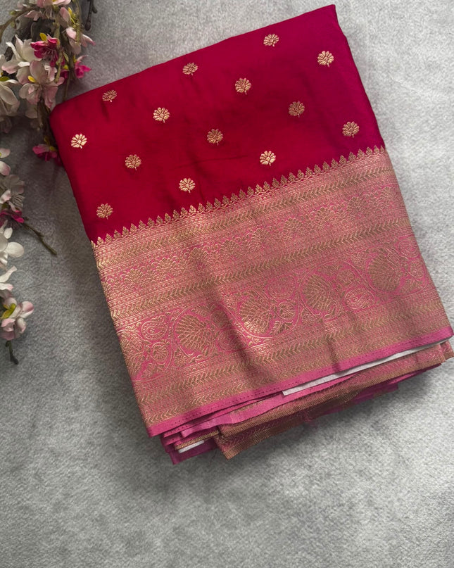 Pink n baby pink semi georgette 106 saree