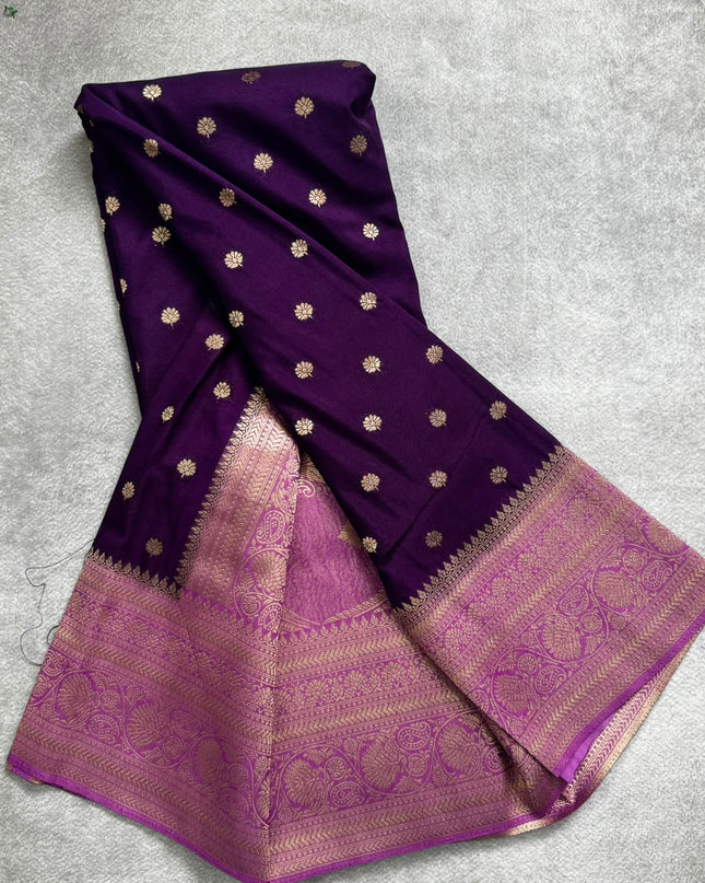 Purple n pink semi georgette 106 saree