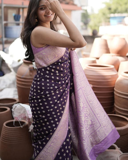 Purple n pink semi georgette 107 saree (preethigowda)