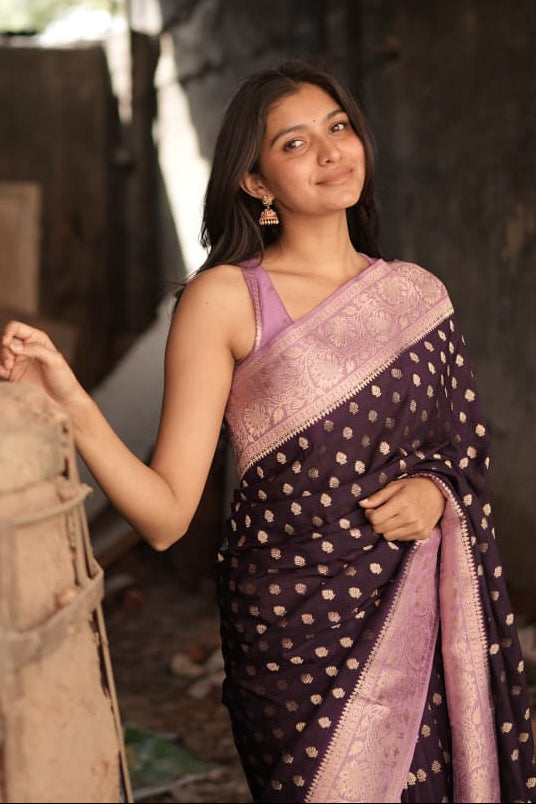 Purple n pink semi georgette 107 saree (preethigowda)