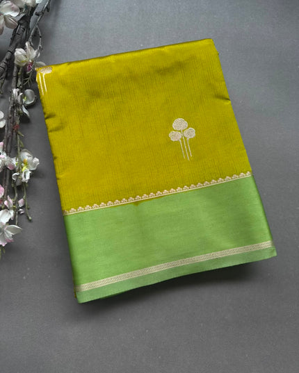 Mehandi Green Semi Silk Saree 108