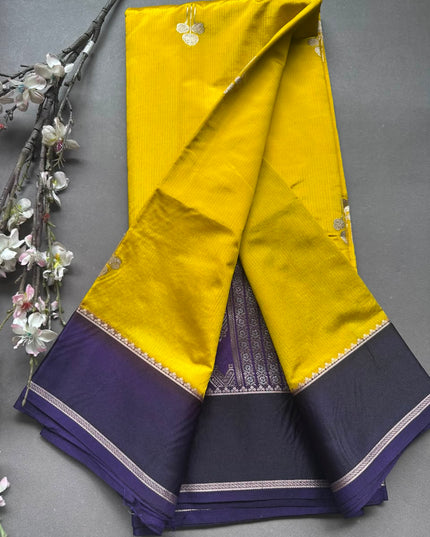 Yellow Semi Silk Saree 108