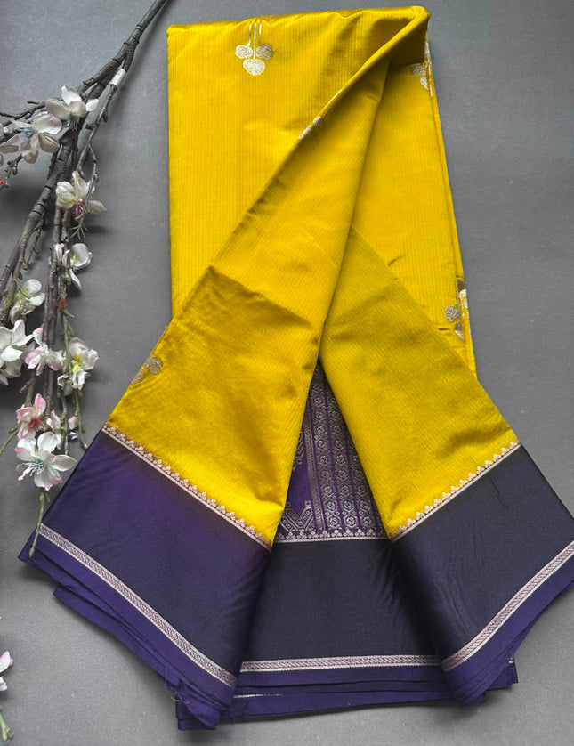Yellow Semi Silk Saree 108