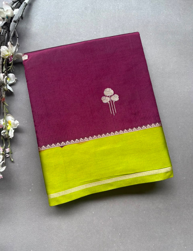 Wine Semi Silk Saree 108