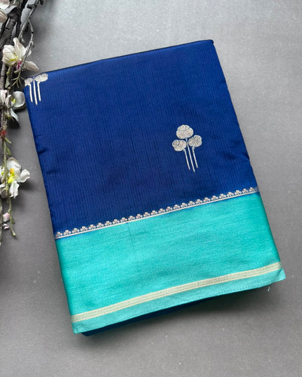 Navy Blue Semi Silk Saree 108