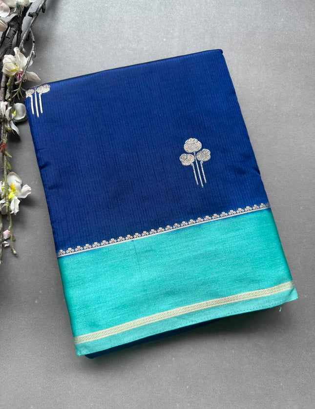 Navy Blue Semi Silk Saree 108