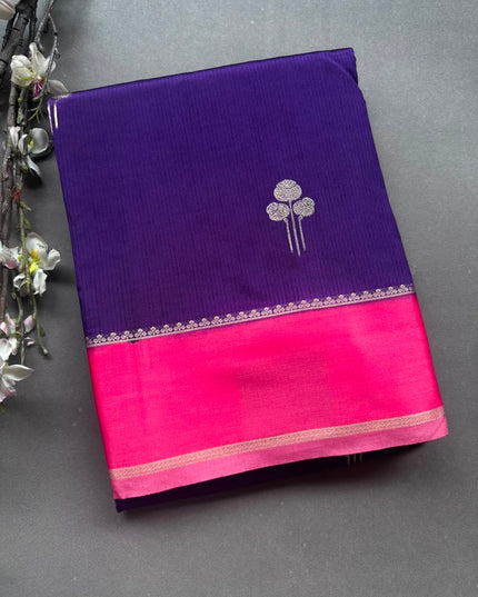 Purple Semi Silk Saree 108