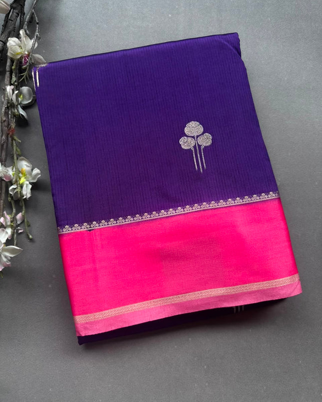 Purple Semi Silk Saree 108