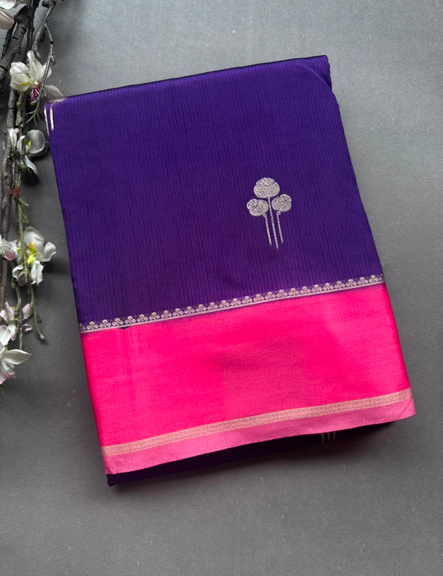 Purple Semi Silk Saree 108