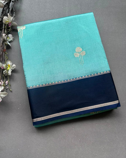 Pastel Blue Semi Silk Saree 108