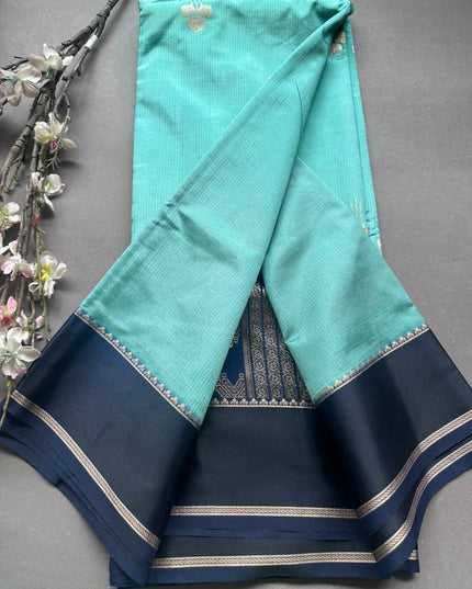 Pastel Blue Semi Silk Saree 108