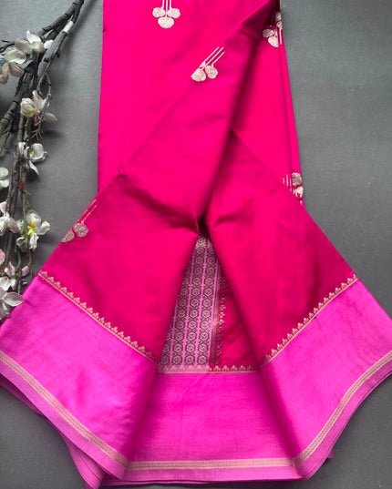 Pink Semi Silk Saree 108