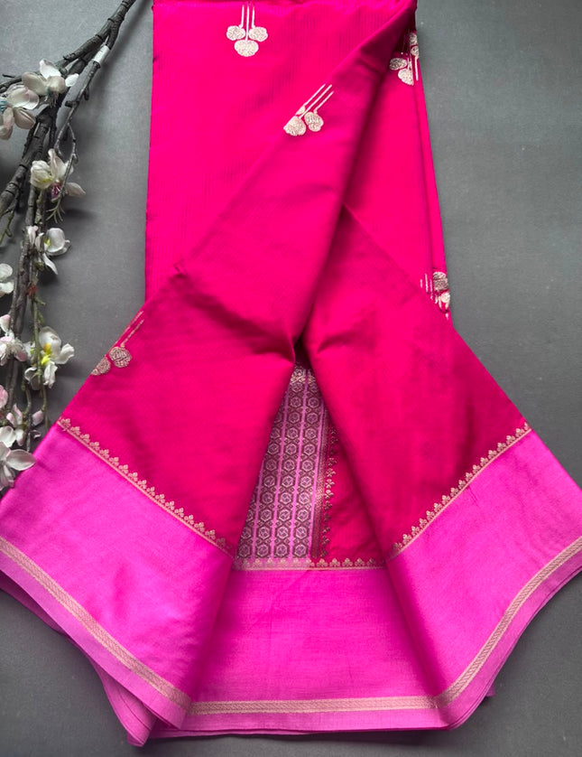 Pink Semi Silk Saree 108