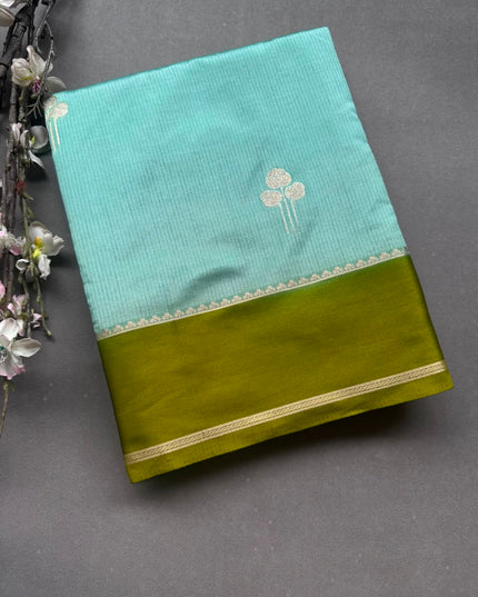 Pastel Blue Semi Silk Saree 108