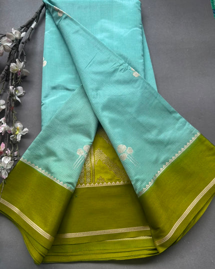 Pastel Blue Semi Silk Saree 108